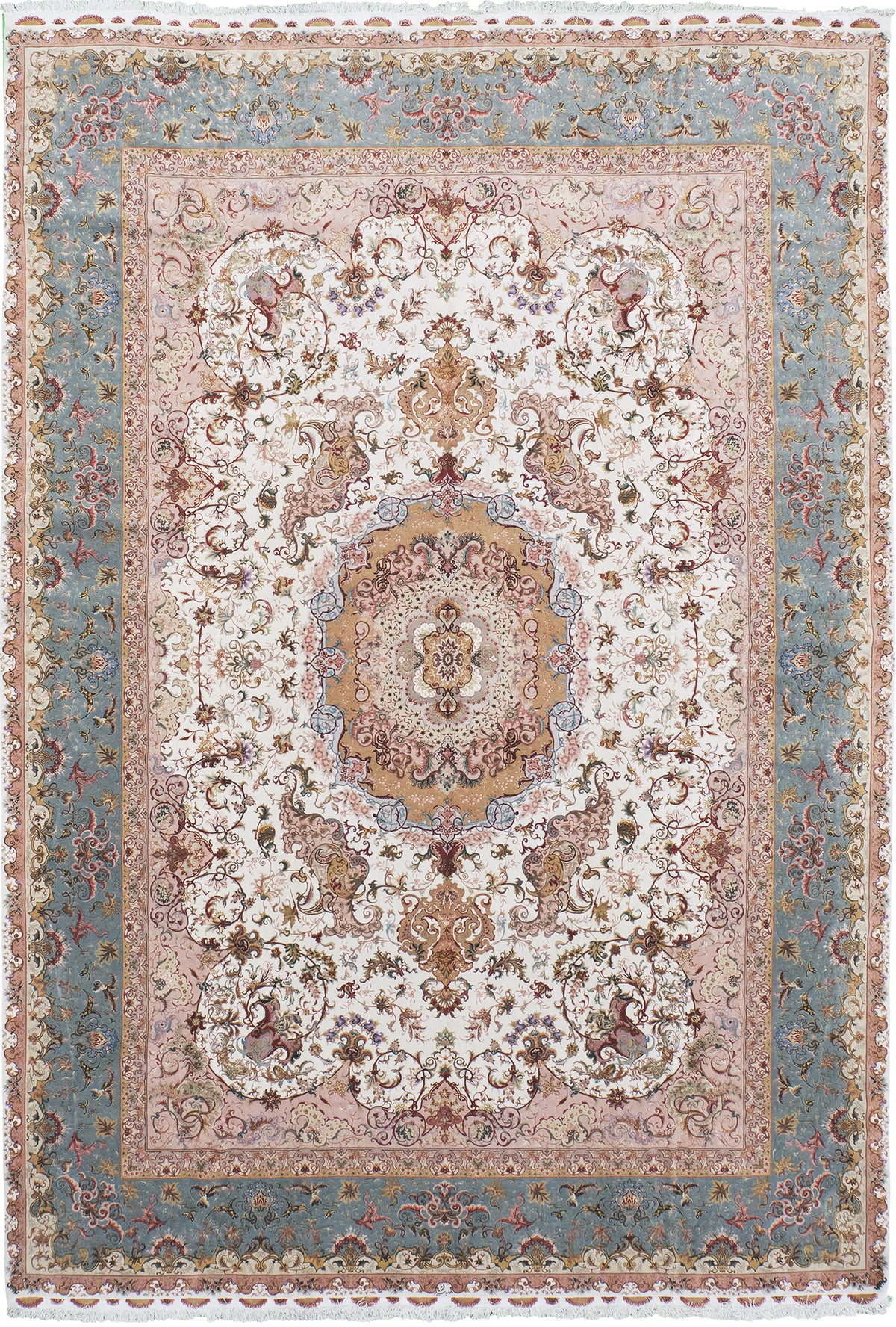 Fine Vintage Persian Tabriz Signed by Shirfar - one-of-a-kind handmade area rug