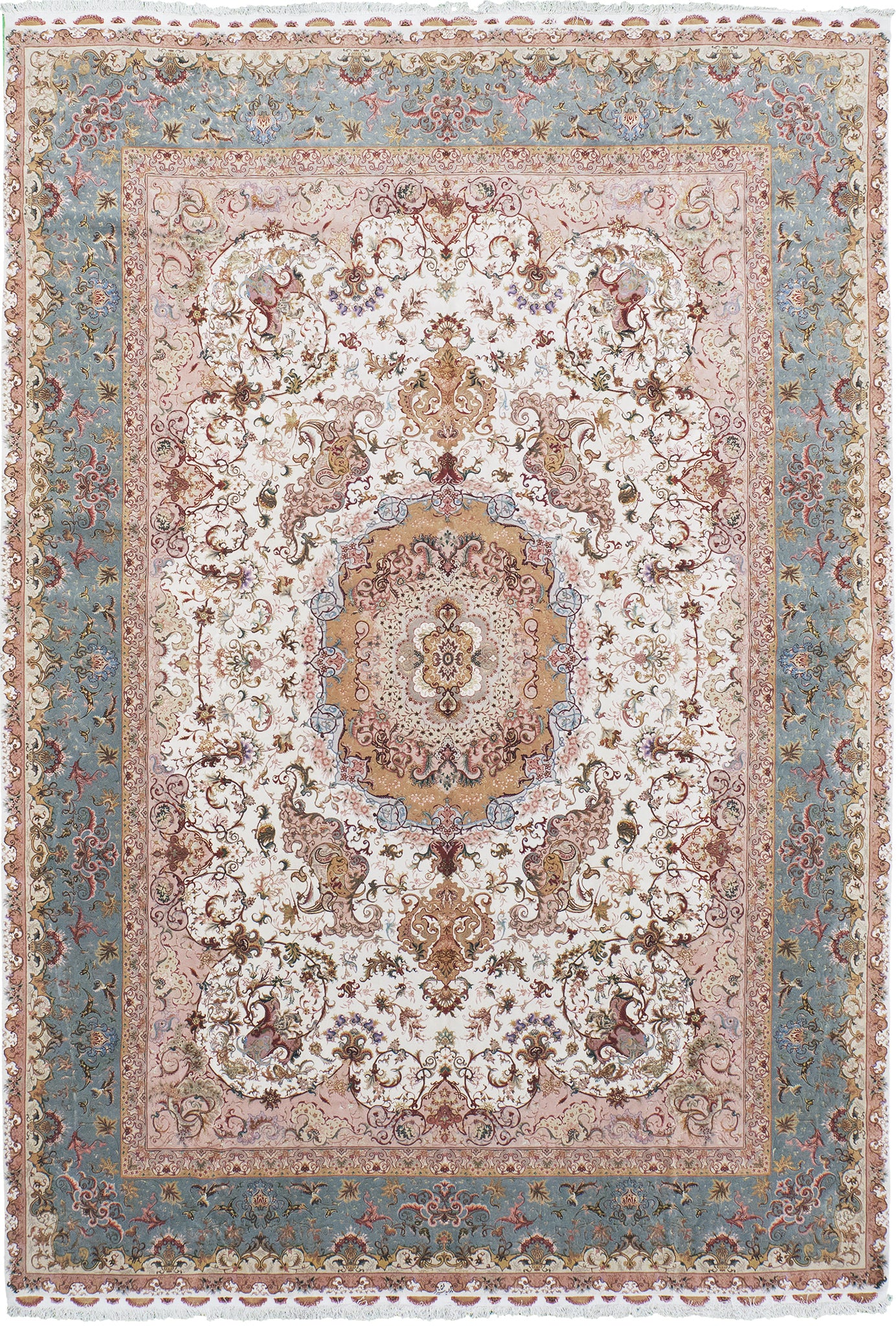 Fine Vintage Persian Tabriz Signed by Shirfar - one-of-a-kind handmade area rug