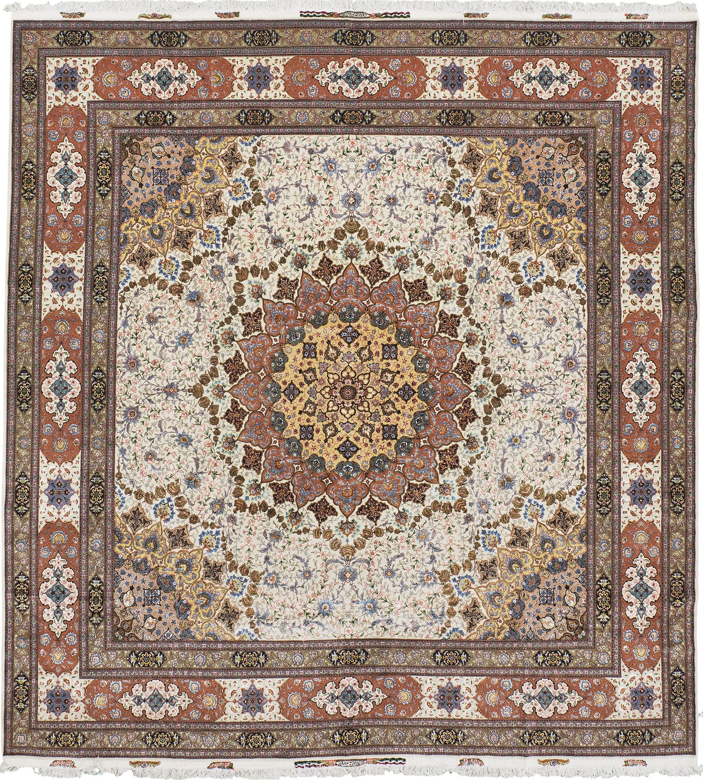 Fine Shahsavarpour Vintage Persian Tabriz Signed by Azizpour - one-of-a-kind handmade area rug