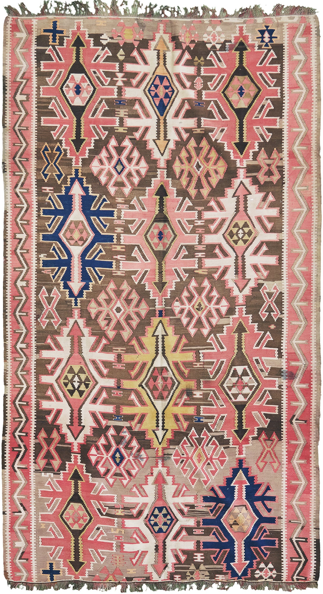 Antique Caucasian Kilim - flat-weave kilim - one-of-a-kind handmade area rug [#2]