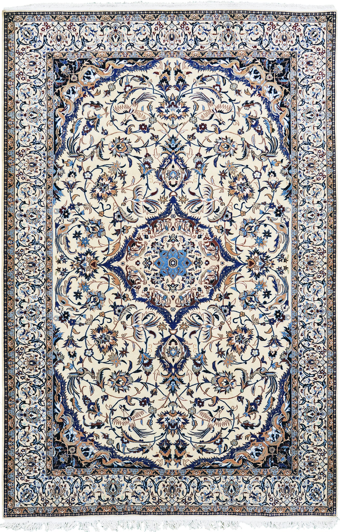 Fine Vintage Persian Nain - one-of-a-kind handmade area rug [#2]