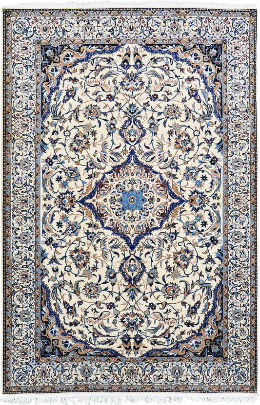 Fine Vintage Persian Nain - one-of-a-kind handmade area rug [#2]
