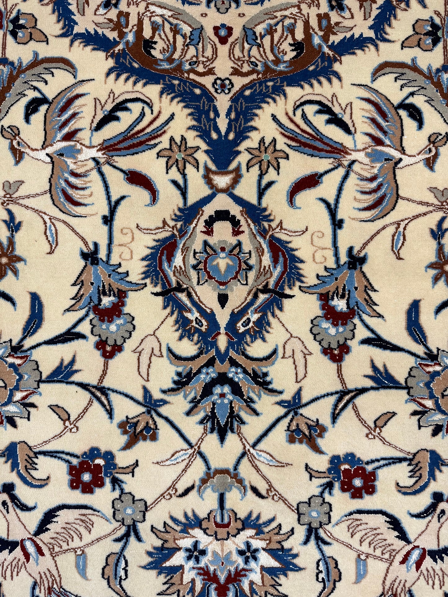 Fine Vintage Persian Nain - overhead flat lay view [#2]