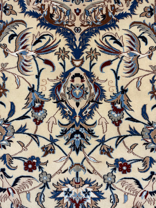 Fine Vintage Persian Nain - overhead flat lay view [#2]