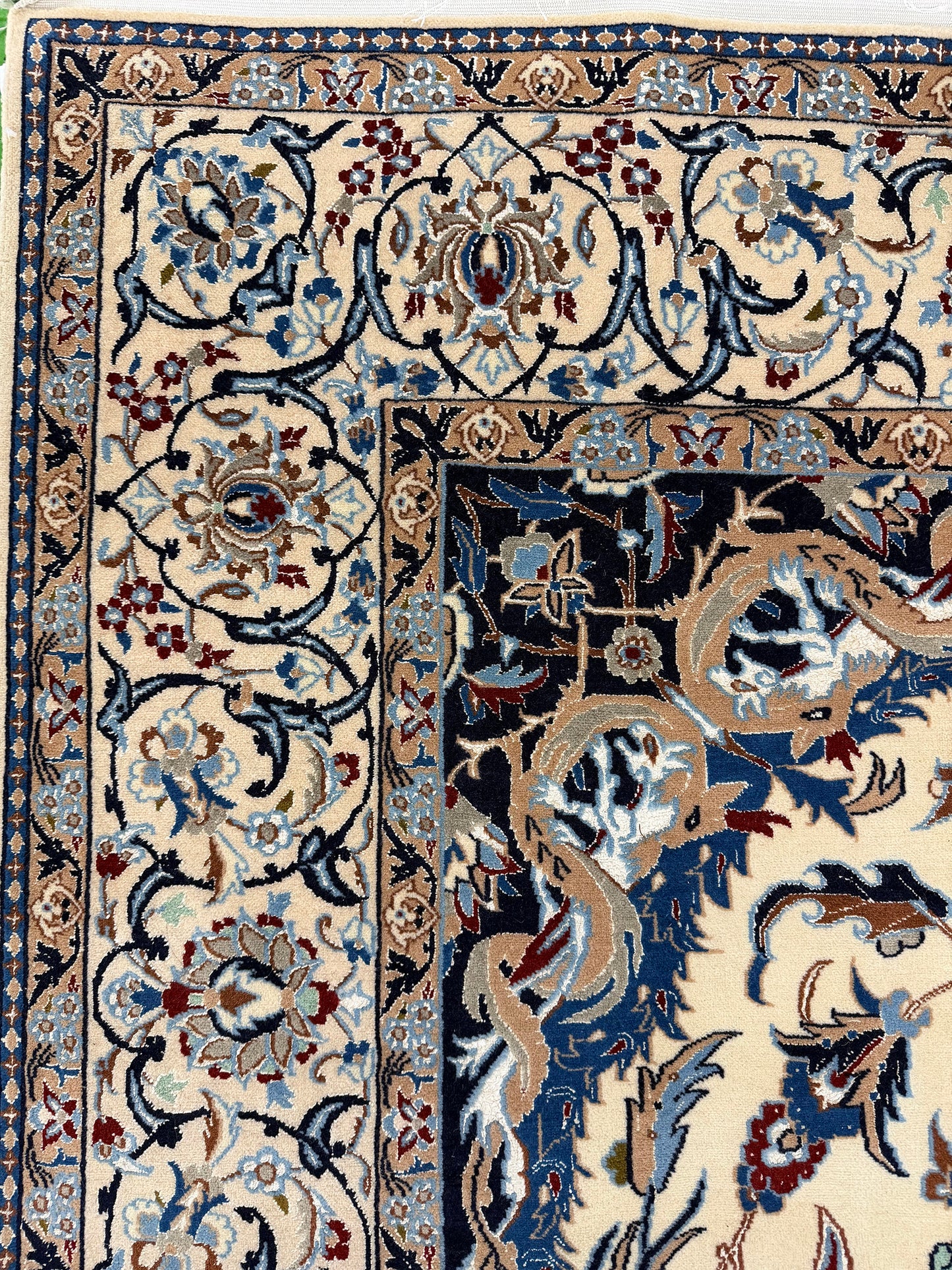 Fine Vintage Persian Nain - styled in room setting [#2]