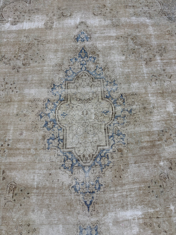 Vintage Persian Kerman - overhead flat lay view [#3]