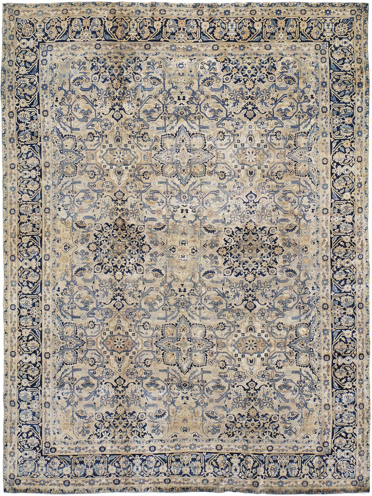 Antique Persian Kerman Rug Allover Design - one-of-a-kind handmade area rug