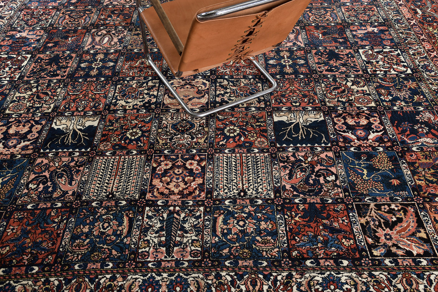 Vintage Persian Bakhtiari - overhead flat lay view [#2]