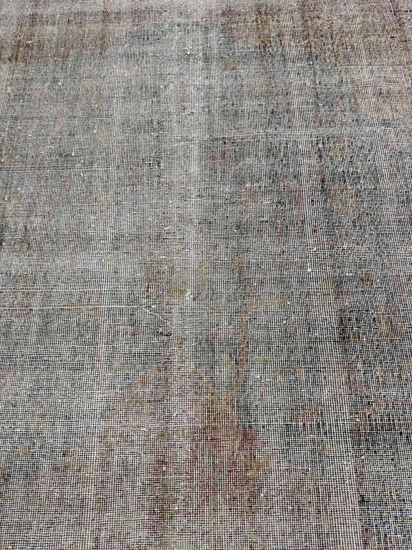 Antique Turkish Anatolian Rug - hand-knotted in Turkey - close-up of weave texture and pile [#3]