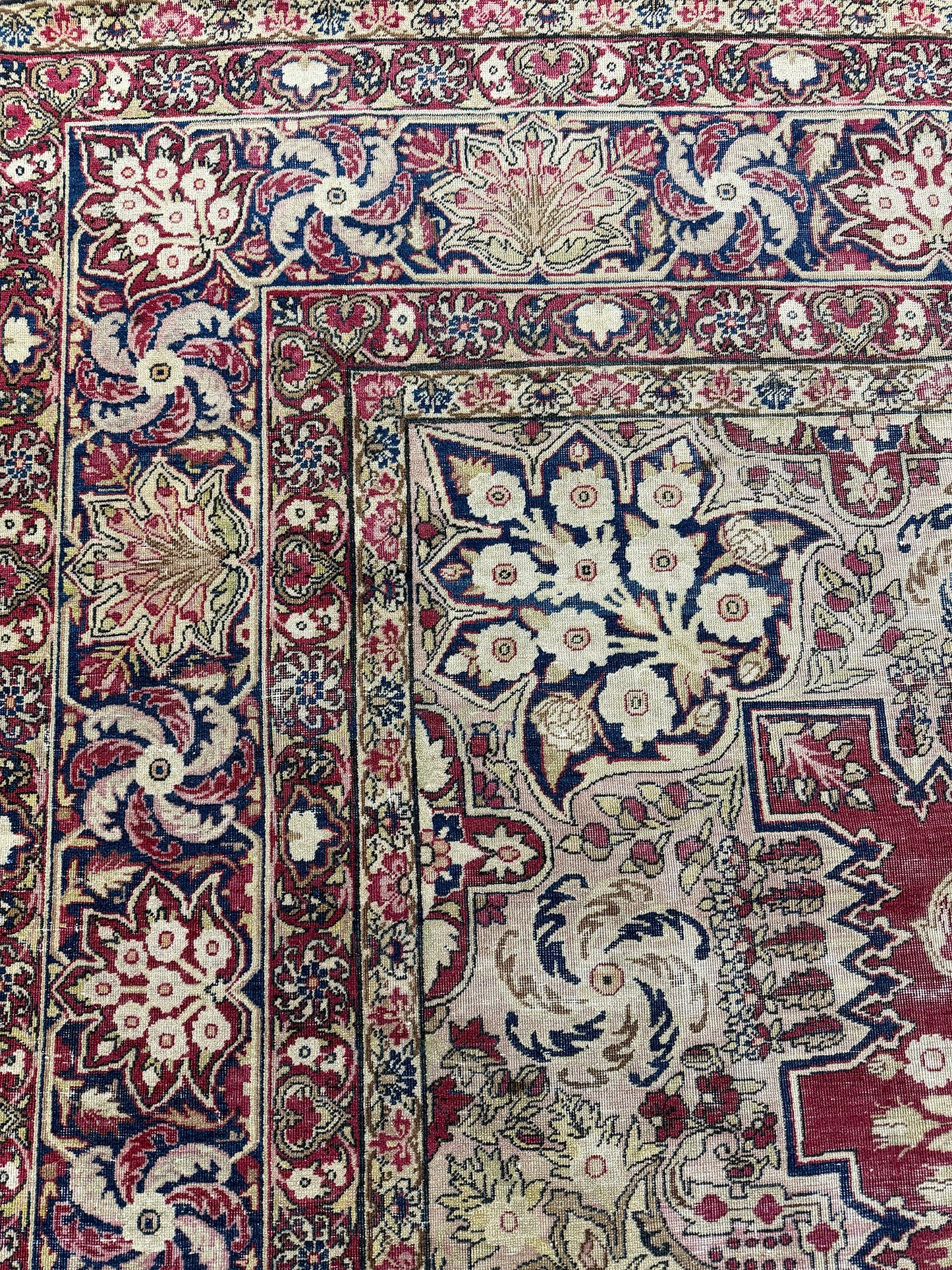Antique Persian Kermanshah Rug - styled in room setting