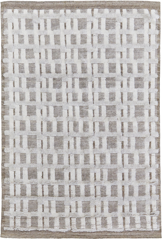 Bittern, Sandpiper Collection, Ivory Taupe - one-of-a-kind handmade area rug [#9]