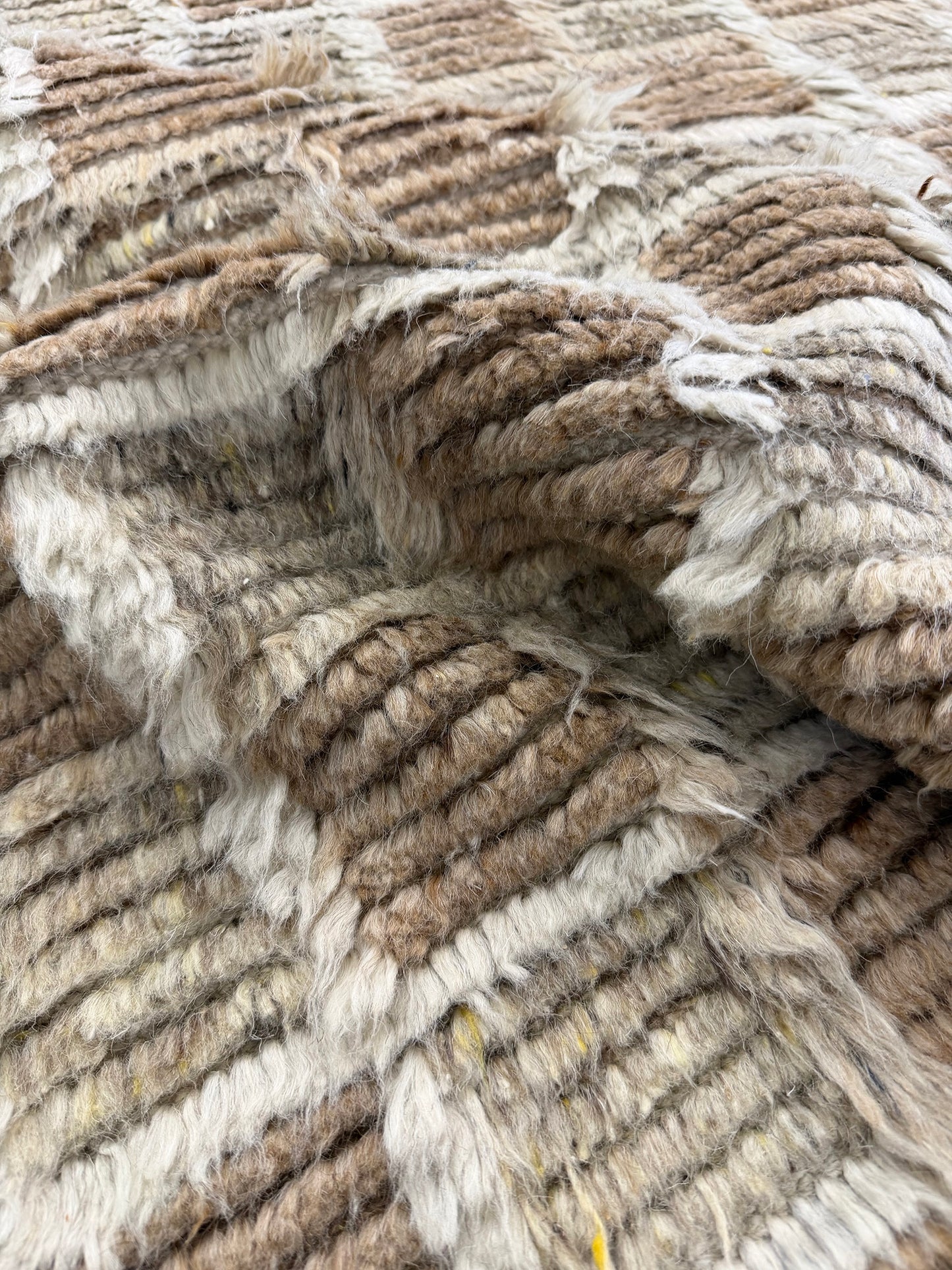 Miha, Sahara Collection, Ivory Clay - close-up of weave texture and pile [#2]