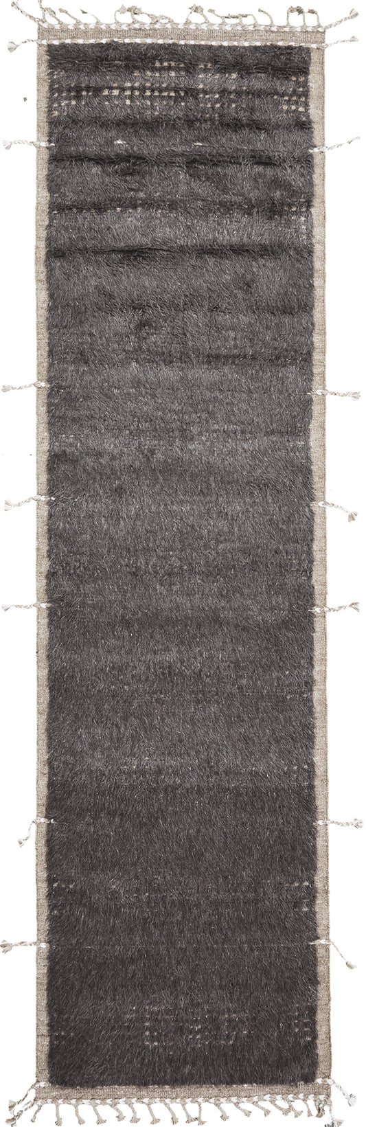 Spoonbill, Sandpiper Collection, Warm Black - one-of-a-kind handmade area rug [#1]