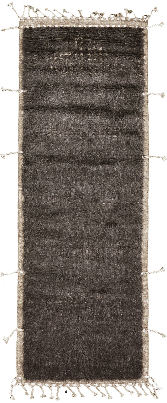 Spoonbill, Sandpiper Collection, Warm Black - one-of-a-kind handmade area rug [#2]
