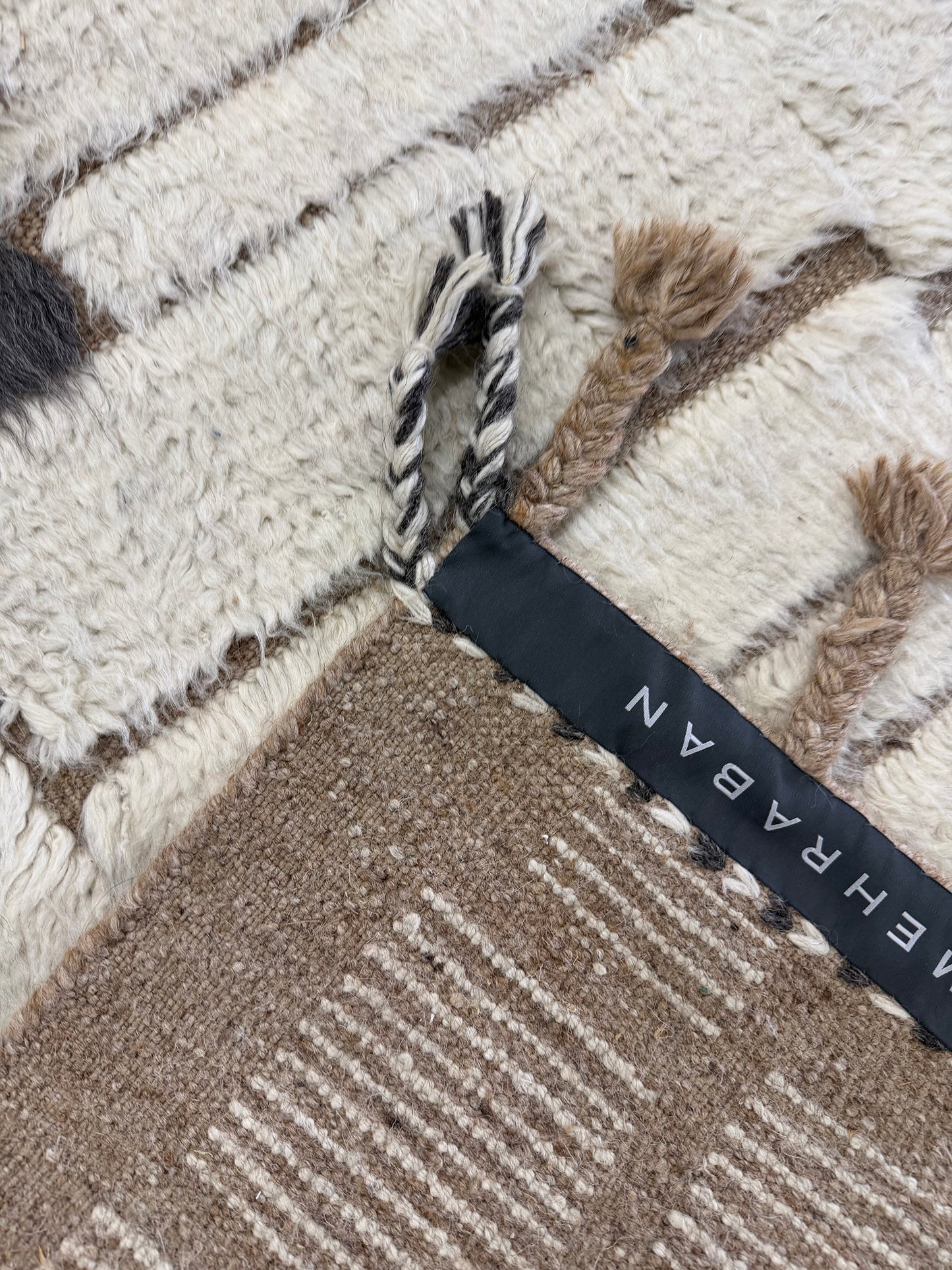 Avocet, Sandpiper Collection, Ivory Clay - close-up of weave texture and pile [#1]