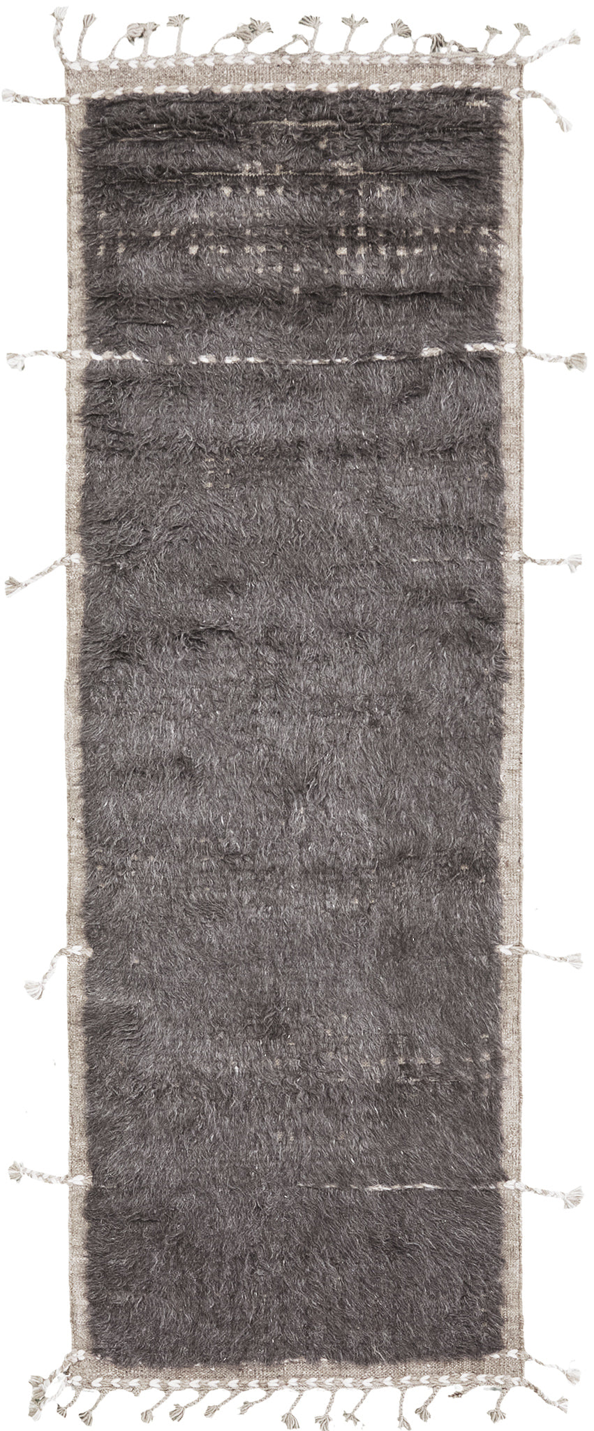 Spoonbill, Sandpiper Collection, Warm Black - one-of-a-kind handmade area rug [#3]
