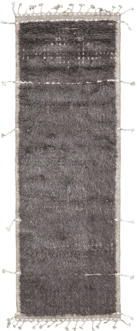 Spoonbill, Sandpiper Collection, Warm Black - one-of-a-kind handmade area rug [#3]