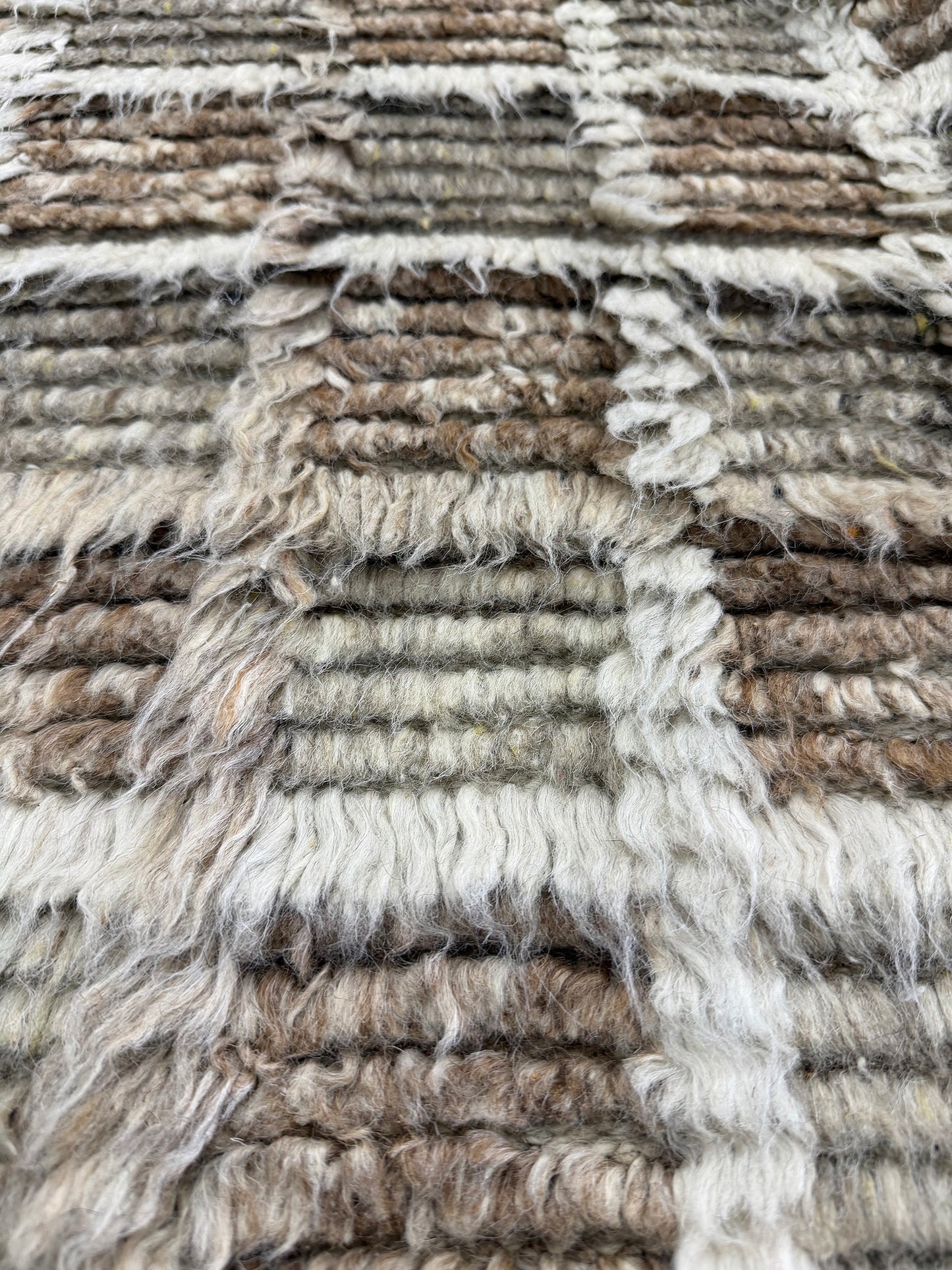 Miha, Sahara Collection, Ivory Clay - close-up of weave texture and pile [#3]