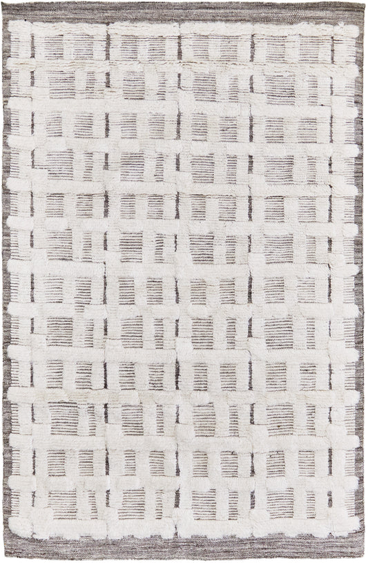 Bittern, Sandpiper Collection, Ivory Silver - one-of-a-kind handmade area rug [#9]