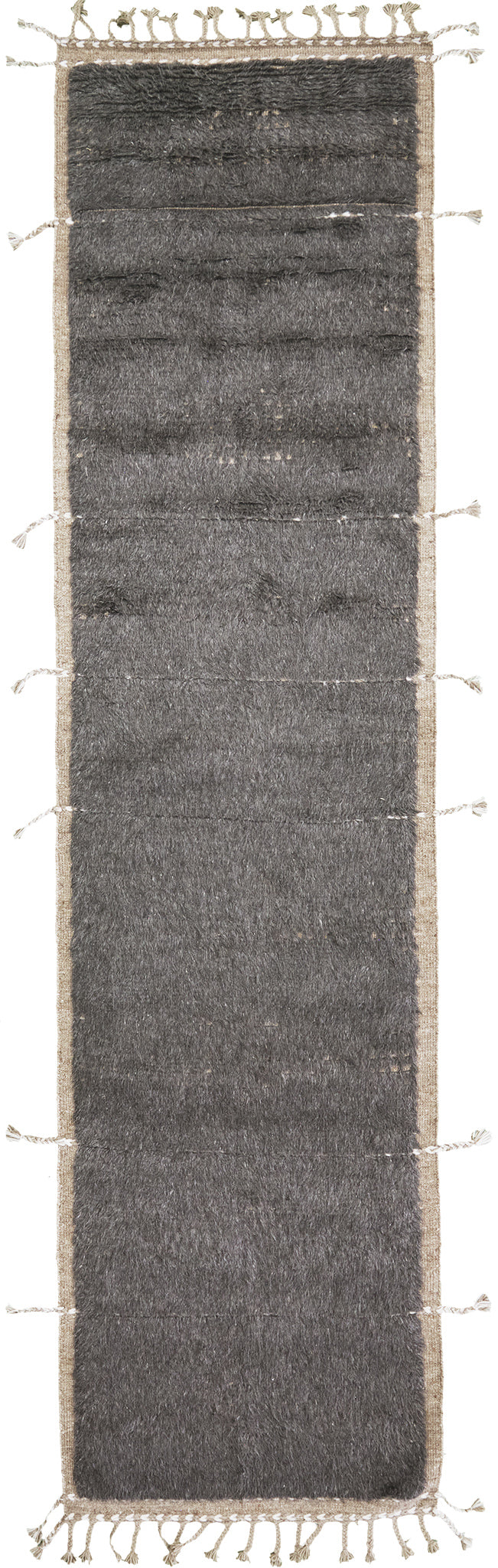 Spoonbill, Sandpiper Collection, Warm Black - one-of-a-kind handmade area rug [#4]