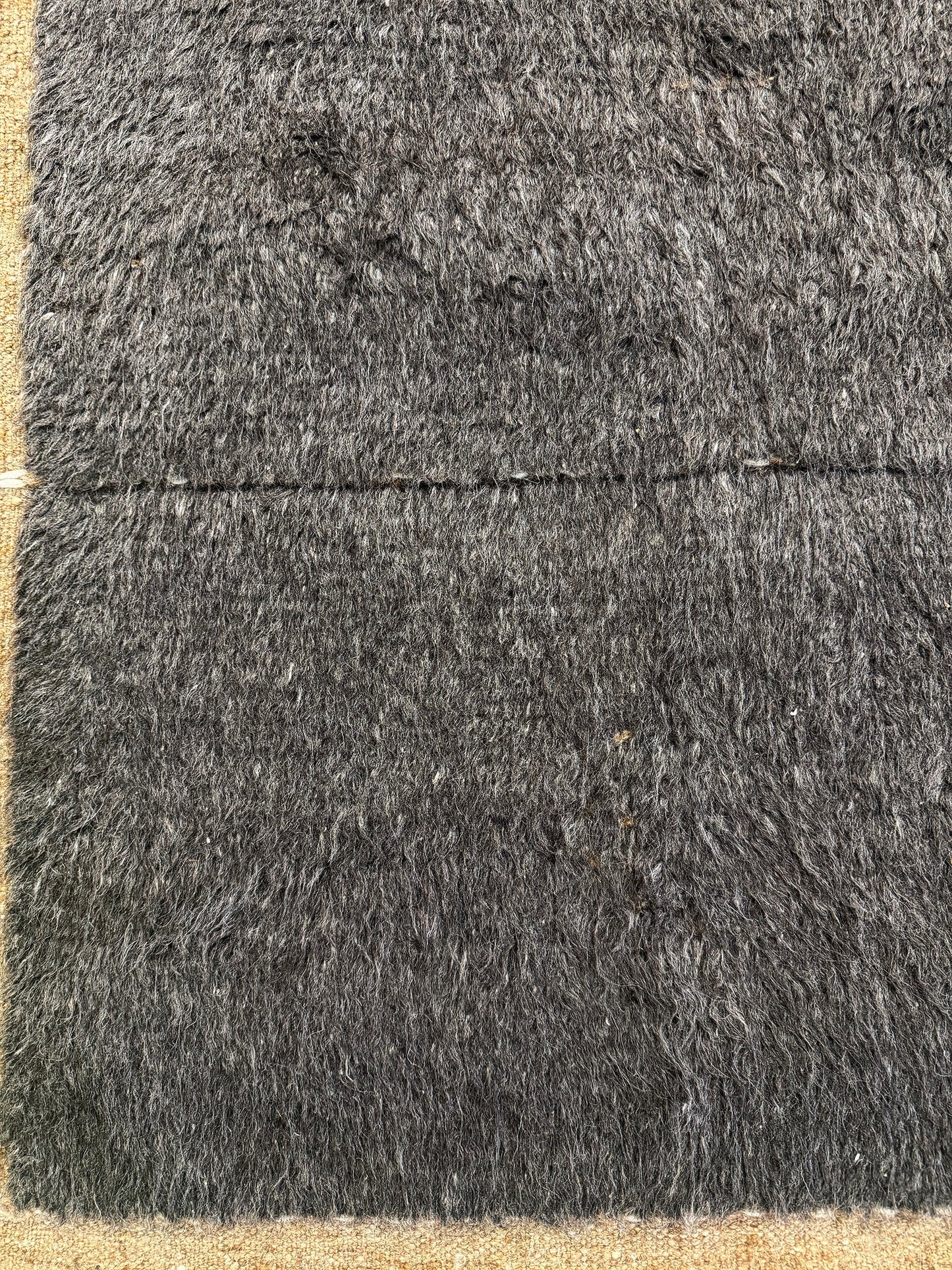 Spoonbill, Sandpiper Collection, Warm Black - close-up of weave texture and pile [#4]