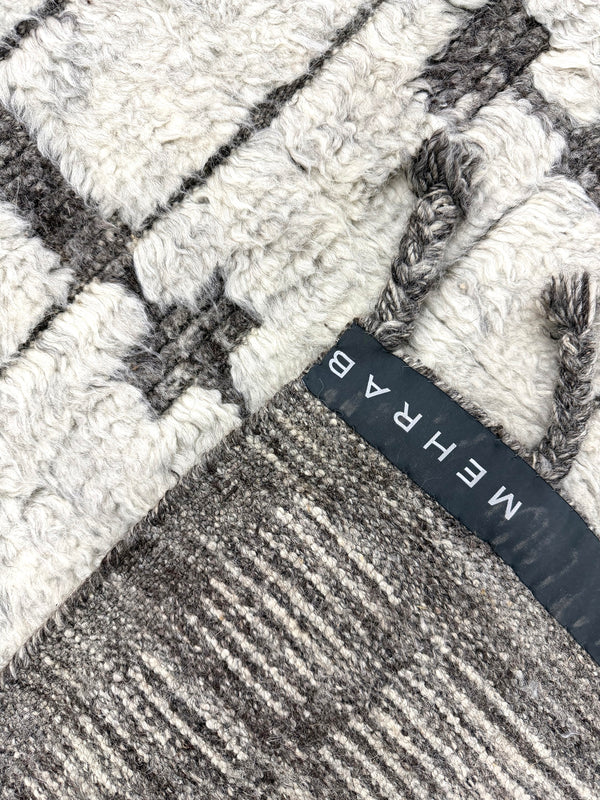 Ibis, Sandpiper Collection, Silver - close-up of weave texture and pile [#5]