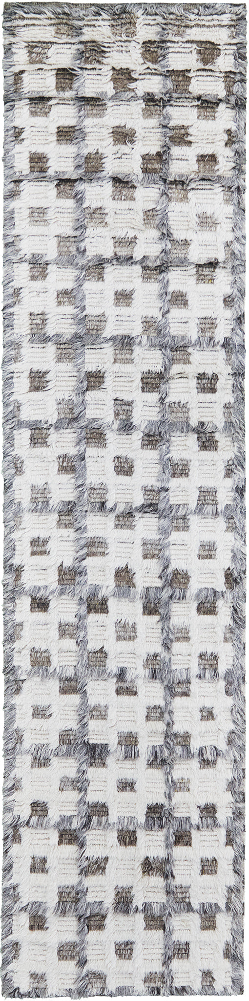 Miha, Sahara Collection, Ivory Stone Gray - one-of-a-kind handmade area rug [#7]