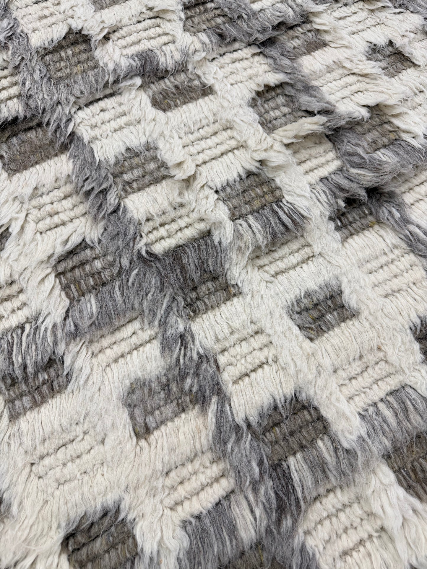 Miha, Sahara Collection, Ivory Stone Gray - close-up of weave texture and pile [#7]