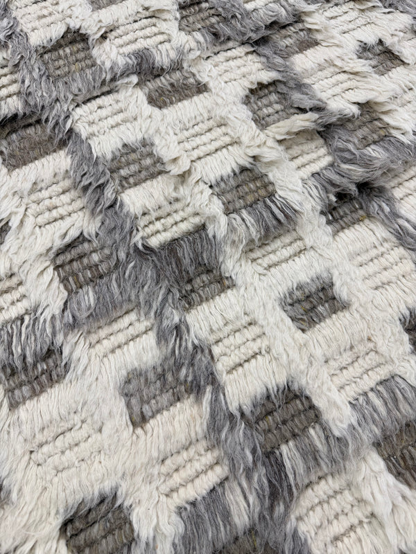 Miha, Sahara Collection, Ivory Stone Gray - close-up of weave texture and pile [#7]