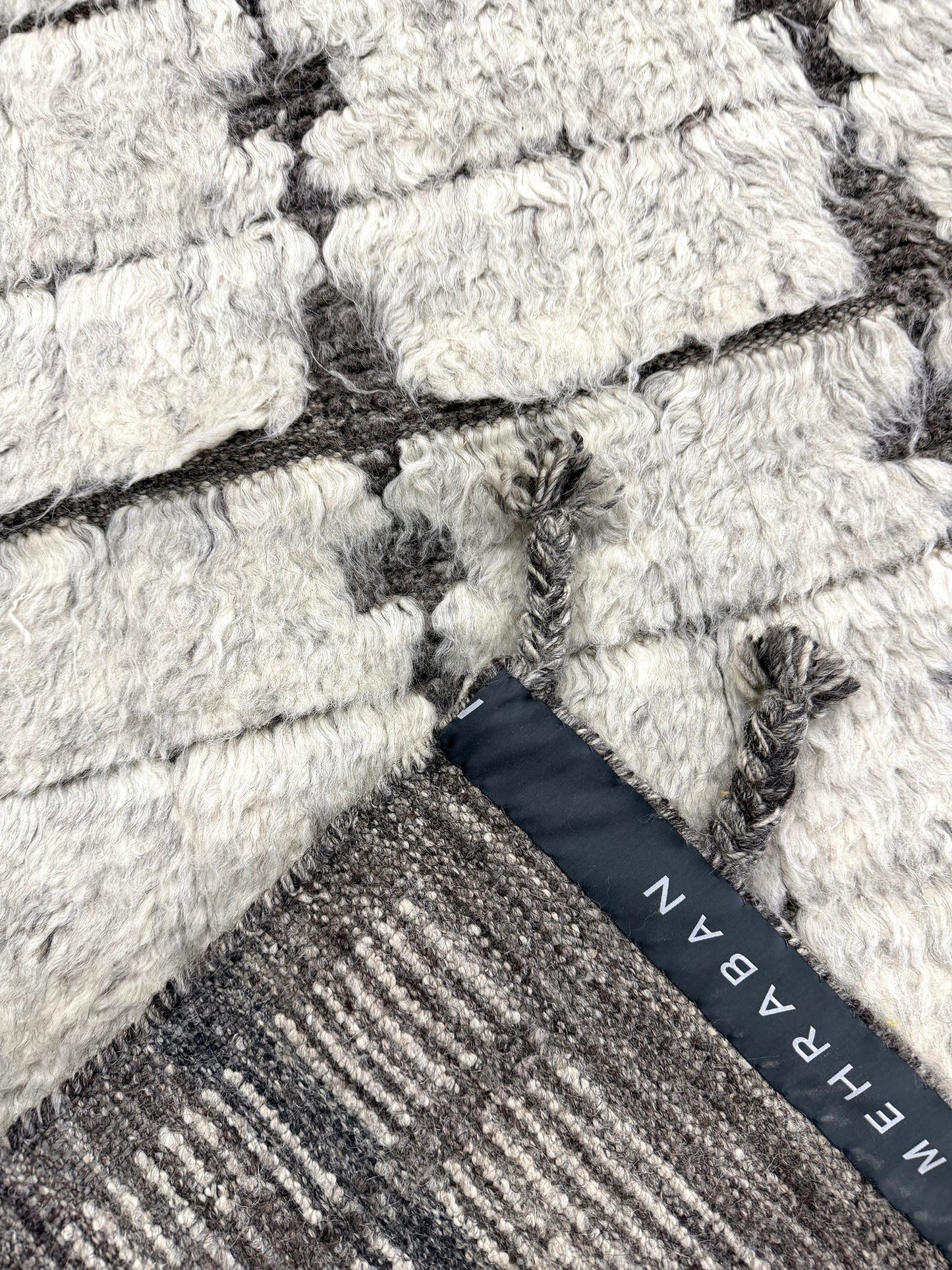 Ibis, Sandpiper Collection, Silver - close-up of weave texture and pile [#6]