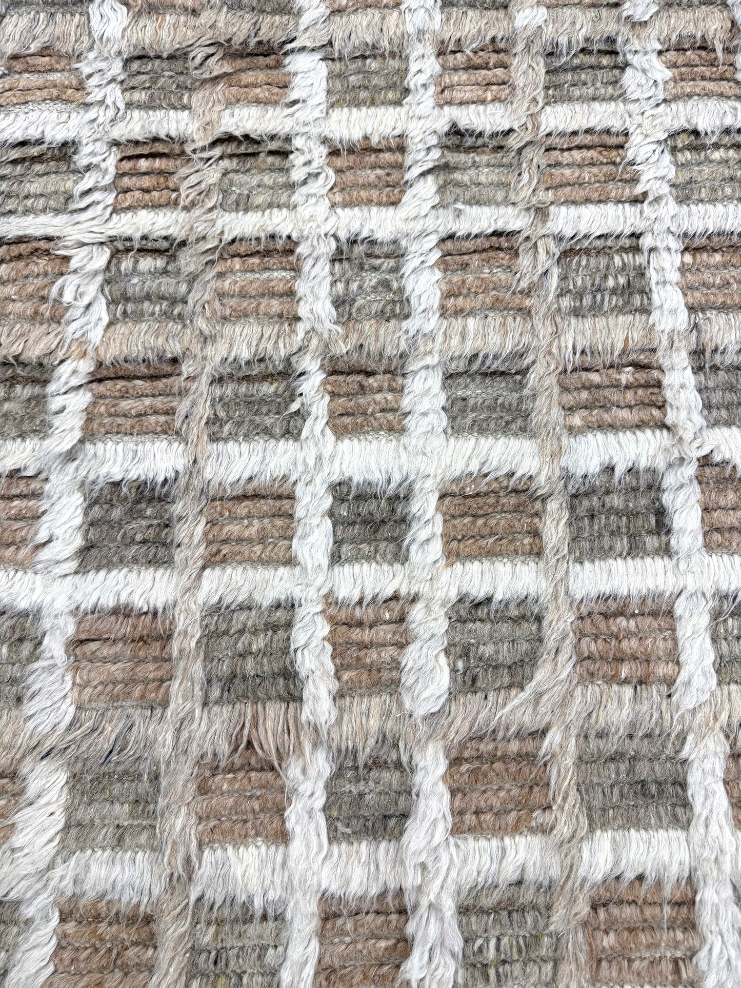 Miha, Sahara Collection, Ivory Clay - close-up of weave texture and pile [#5]