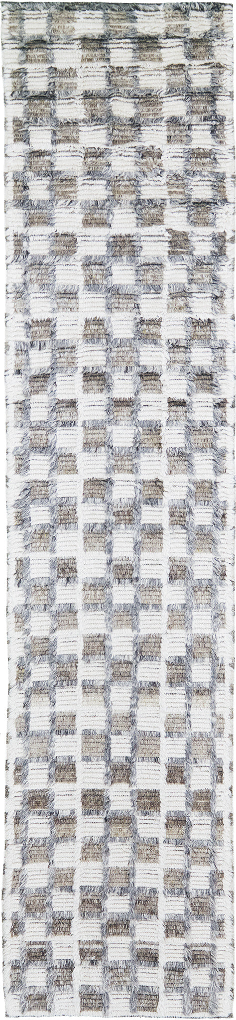Miha, Sahara Collection, Ivory Stone Gray - one-of-a-kind handmade area rug [#8]