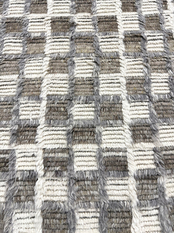 Miha, Sahara Collection, Ivory Stone Gray - close-up of weave texture and pile [#8]