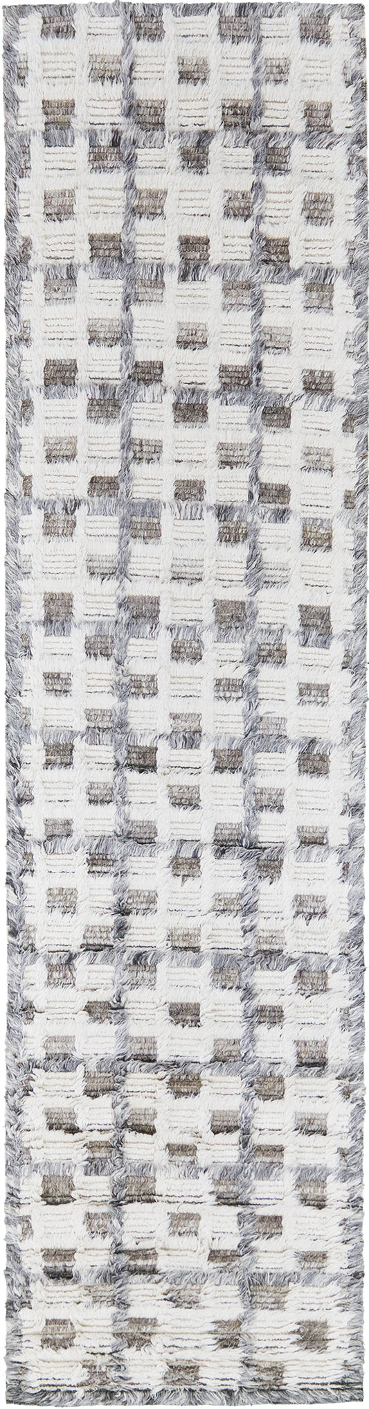 Miha, Sahara Collection, Ivory Stone Gray - one-of-a-kind handmade area rug [#9]