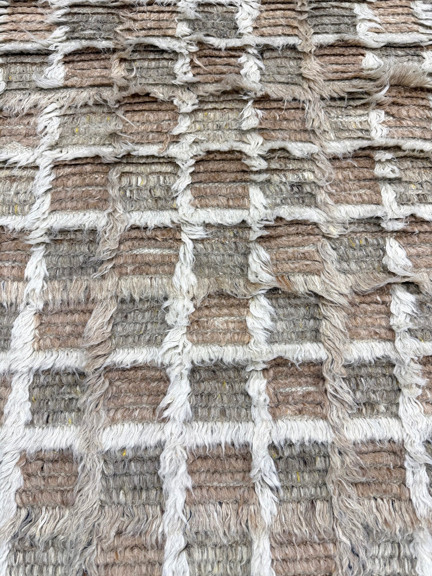 Miha, Sahara Collection, Ivory Clay - close-up of weave texture and pile [#7]