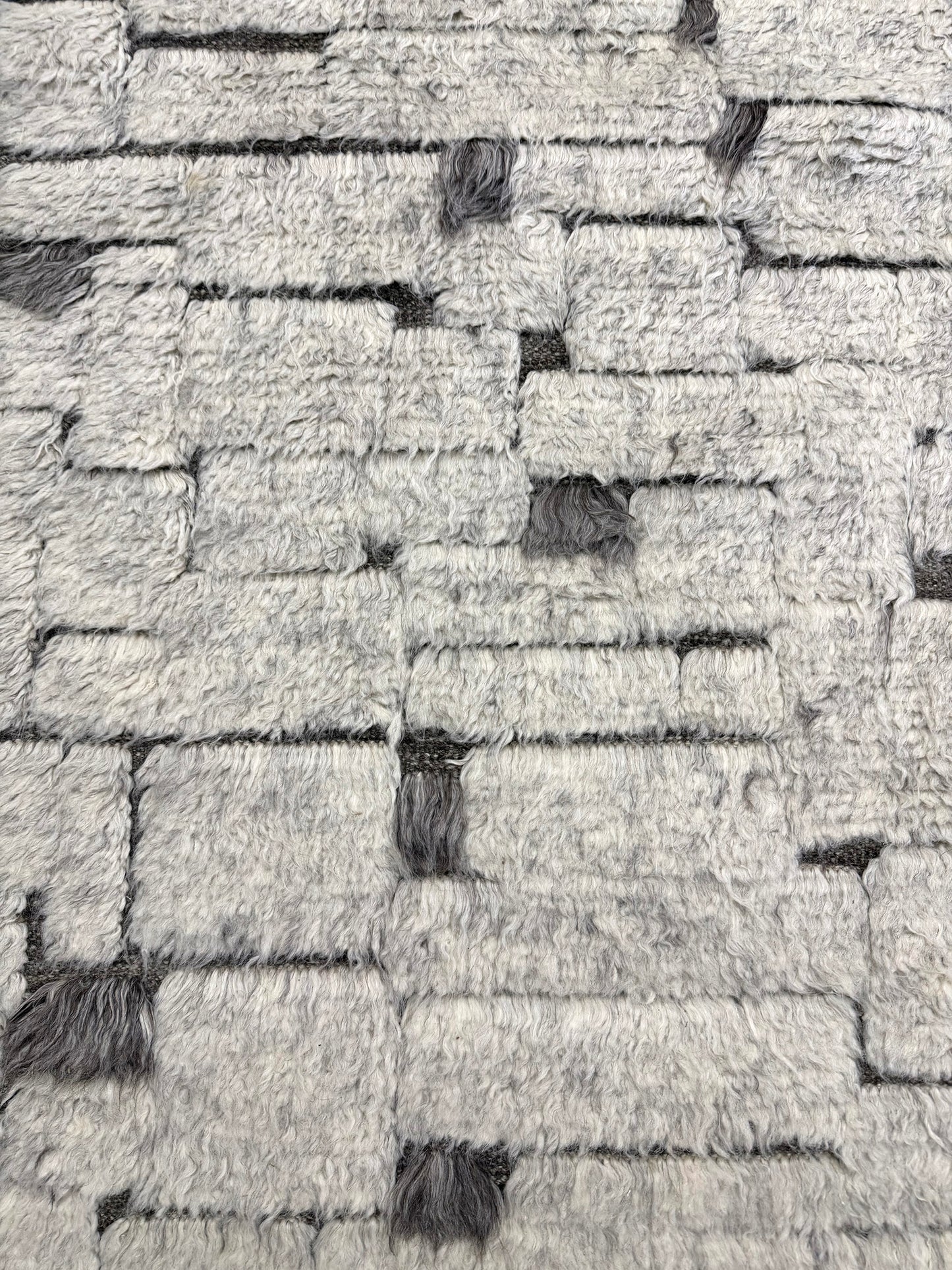 Avocet, Sandpiper Collection, Silver - close-up of weave texture and pile [#4]