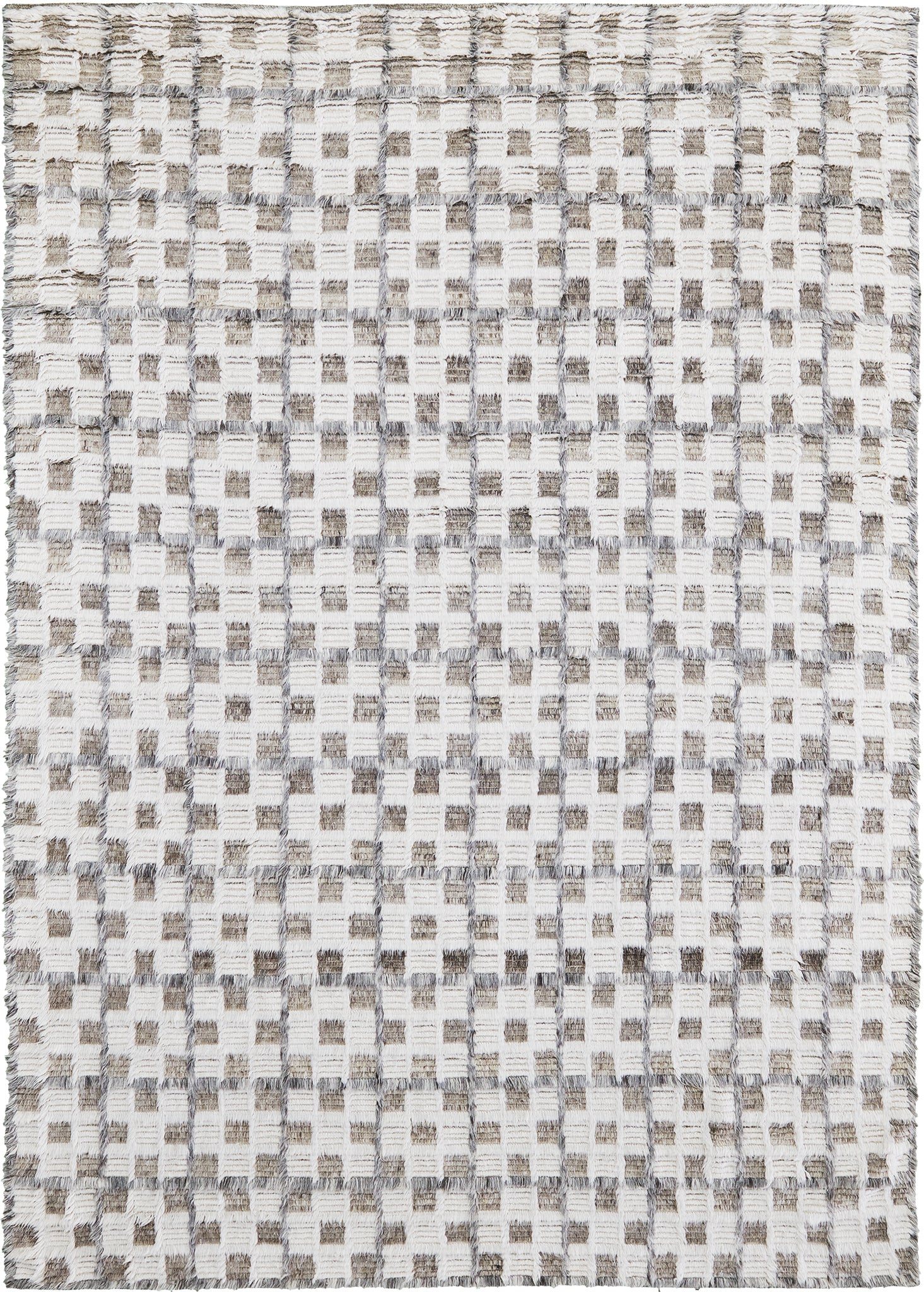 Miha, Sahara Collection, Ivory Stone Gray - one-of-a-kind handmade area rug [#10]