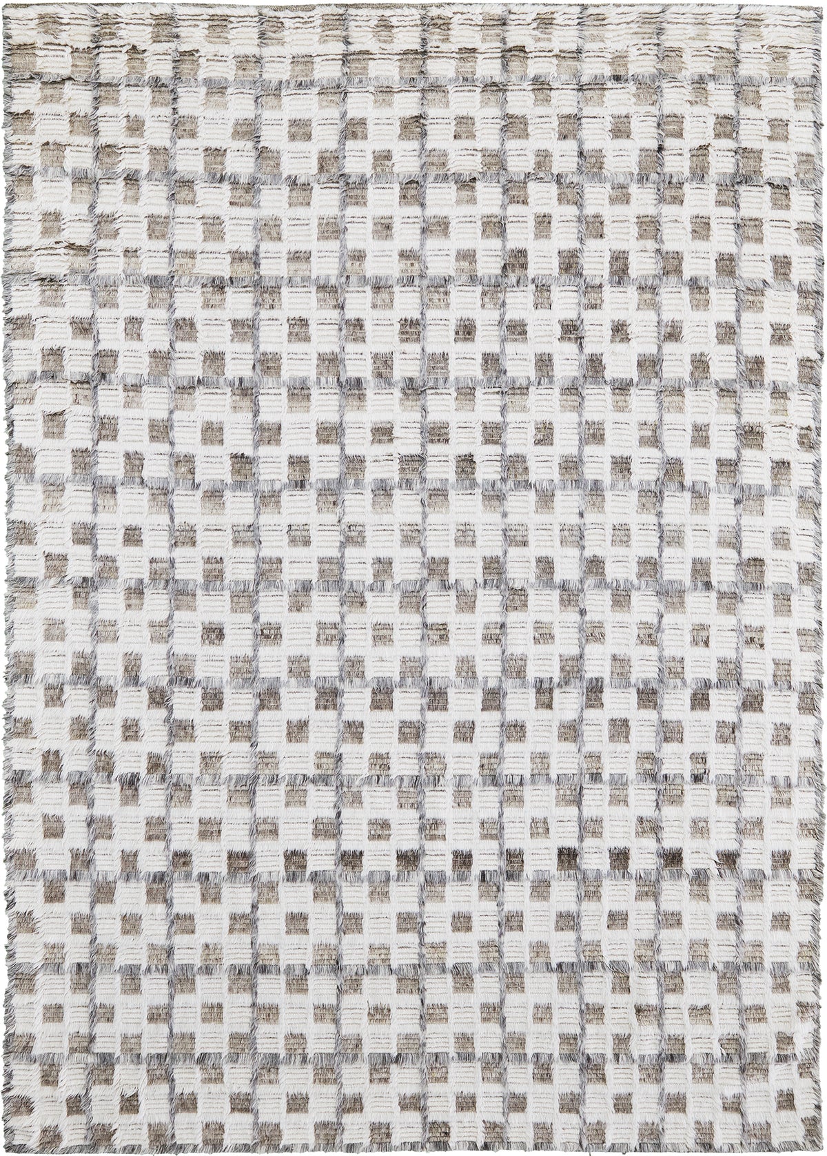 Miha, Sahara Collection, Ivory Stone Gray - one-of-a-kind handmade area rug [#10]