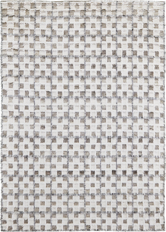Miha, Sahara Collection, Ivory Stone Gray - one-of-a-kind handmade area rug [#10]