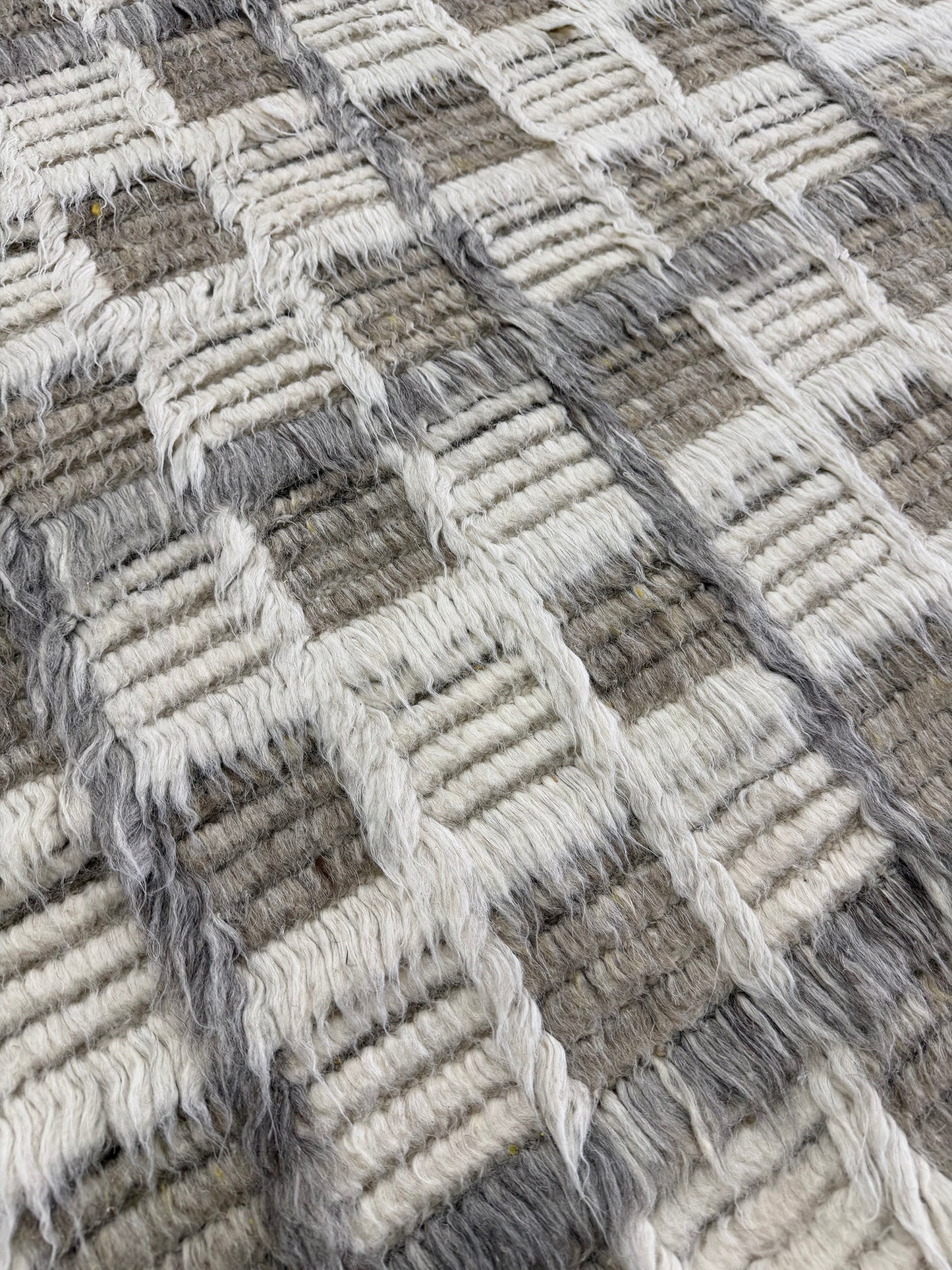 Miha, Sahara Collection, Ivory Stone Gray - close-up of weave texture and pile [#10]