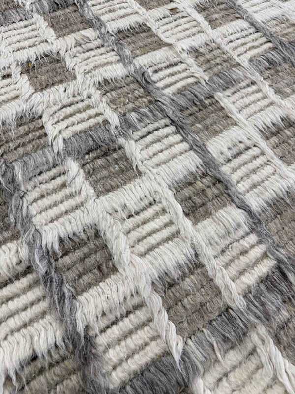 Miha, Sahara Collection, Ivory Stone Gray - close-up of weave texture and pile [#10]