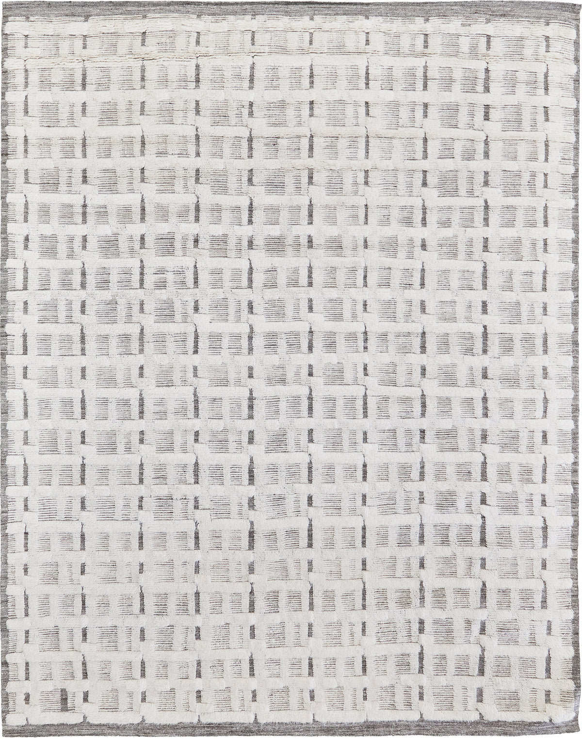 Bittern, Sandpiper Collection, Ivory Silver - one-of-a-kind handmade area rug [#11]