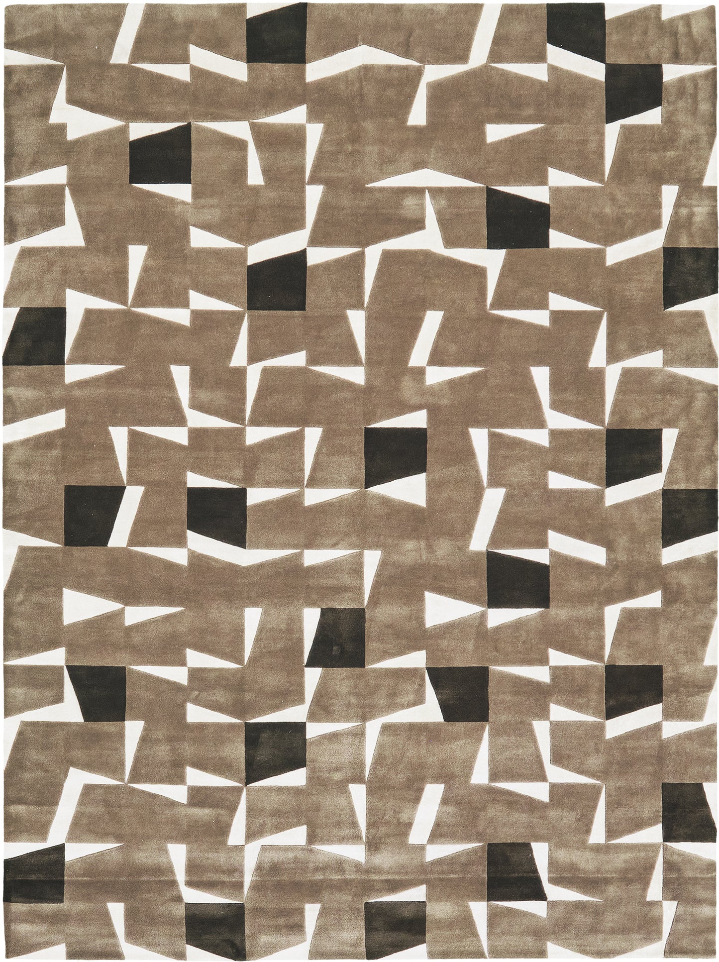 Fugue, Design Rhymes, Coffee - one-of-a-kind handmade area rug