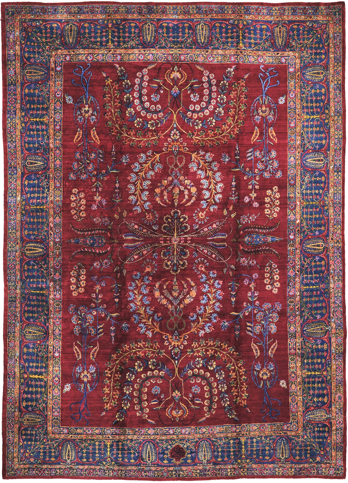 Antique Indo Kerman - one-of-a-kind handmade area rug