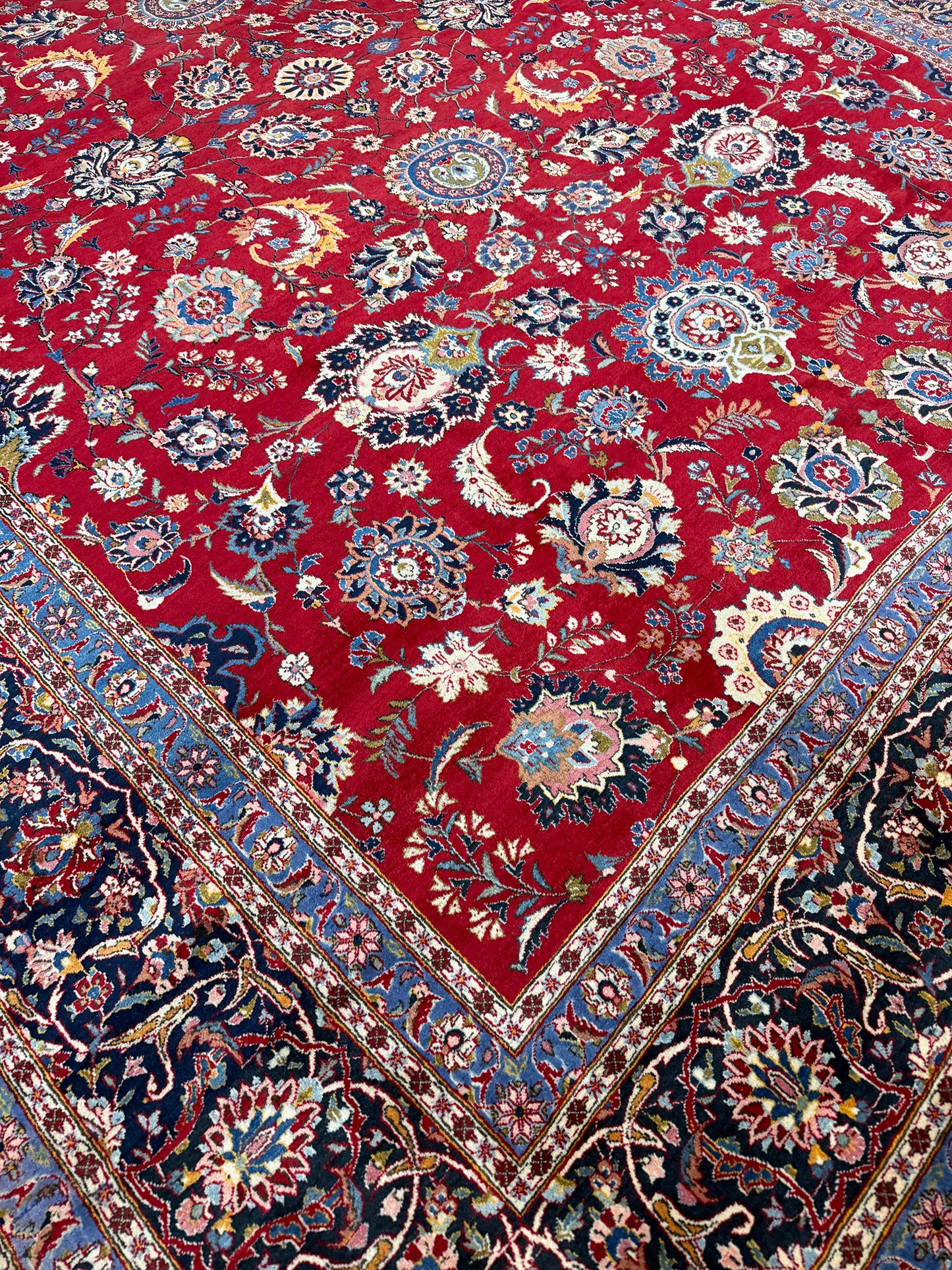 Vintage Persian Kashan Style Allover Design