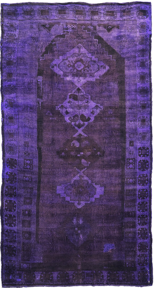 Overdyed Vintage Turkish Anatolian Runner