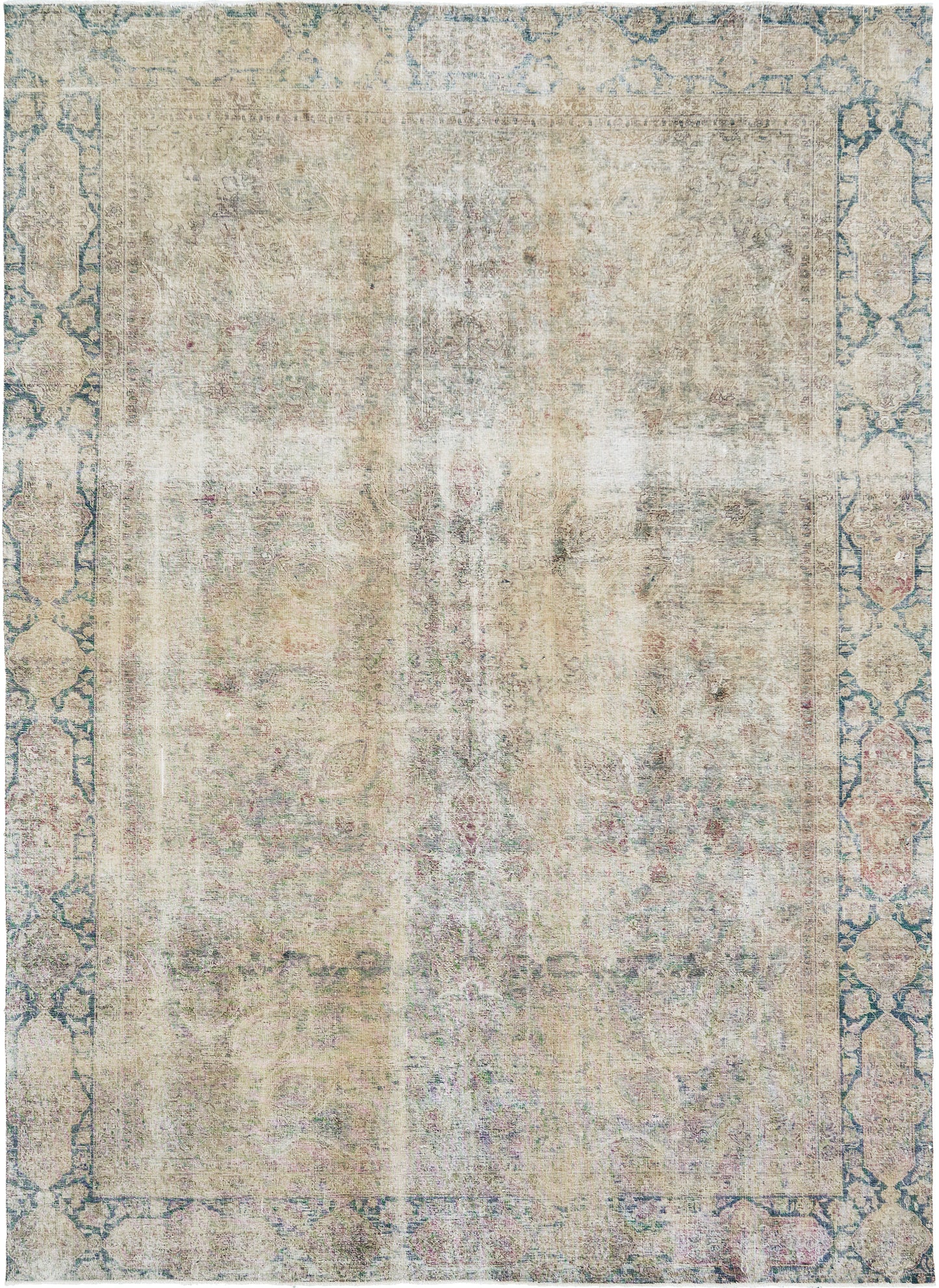 Vintage Distressed Persian Tabriz