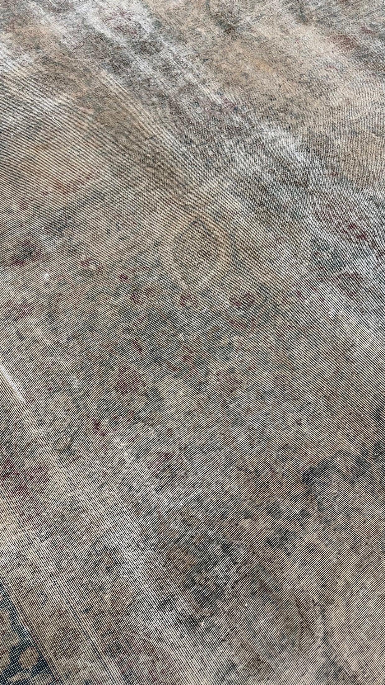 Vintage Distressed Persian Tabriz