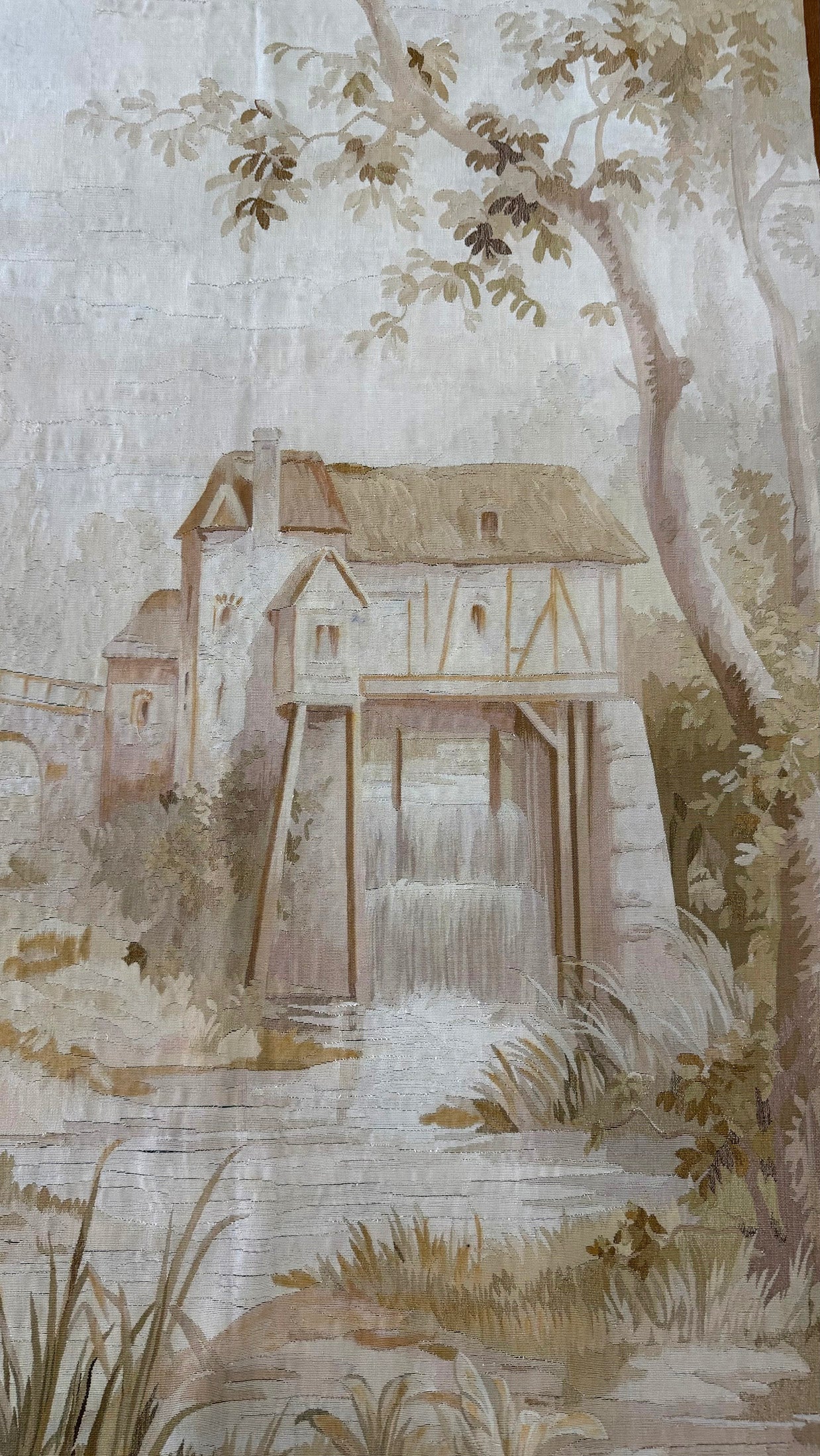 Antique Vertical French Tapestry