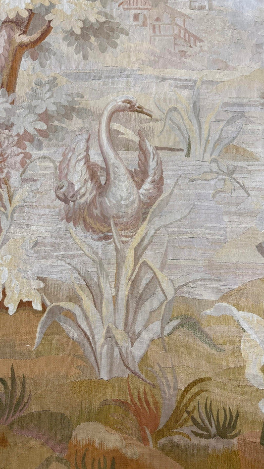 Antique Vertical French Tapestry